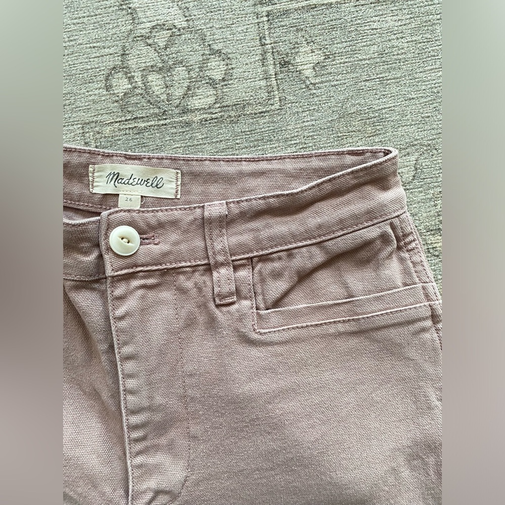 Women’s Madewell Slim Emmett Tapered Pants in Vintage Petal - Picture 3 of 5